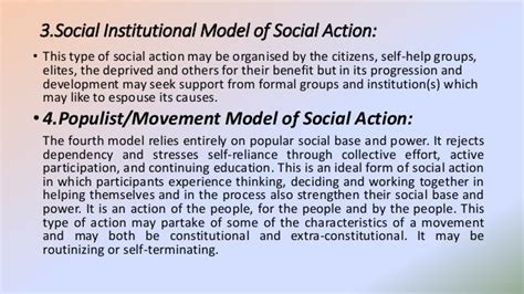 Models Of Social Action
