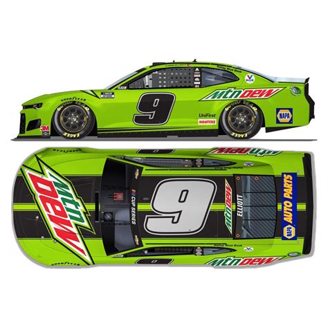 Chase Elliott Action Racing 2020 9 Mountain Dew 124 Color Chrome Die