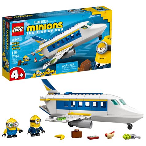 Lego Minions The Rise Of Gru Minion Pilot In Training Toy Plane Set