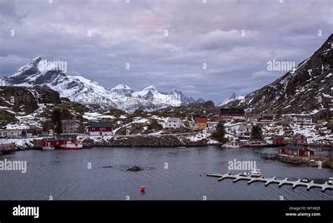 The Pretty Fishing Village Of Sund In Flakstadøya On The Lofoten