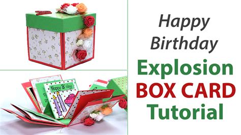 Diy Birthday Explosion Card How To Make Exploding Box Card Artsy Fartsy