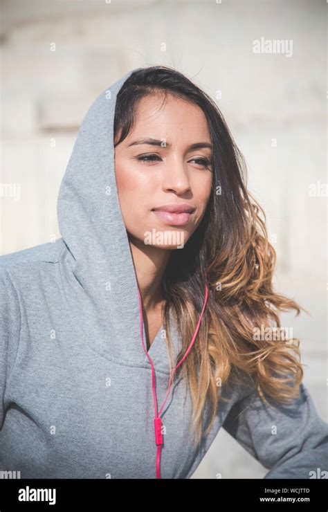 Woman With Hoodie Hi Res Stock Photography And Images Alamy