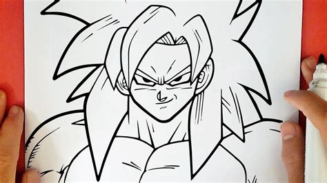 Como Dibujar A Goku Ssj4 Youtube