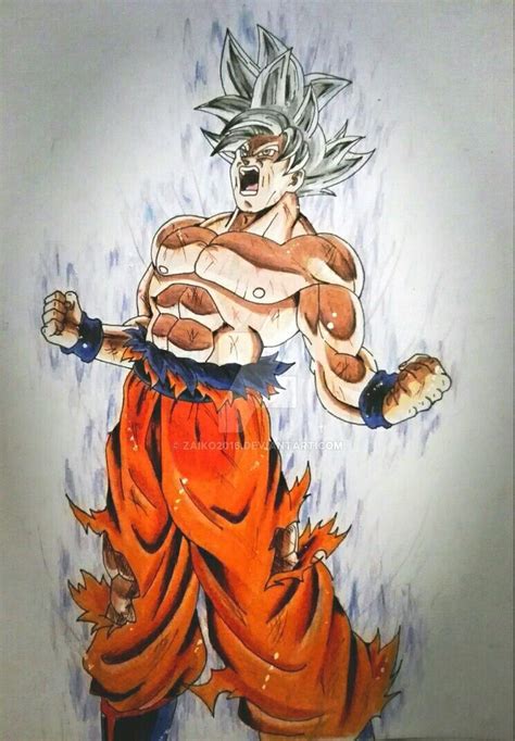 Dibujos De Goku Ultra Instinto Dominado A Lapiz