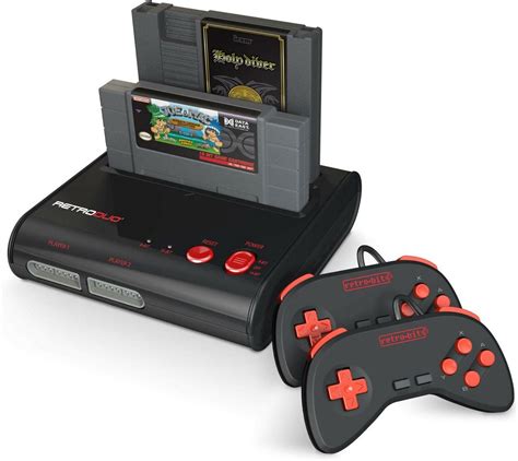 Retroduo Nintendo Nes And Snes 2in1 Twin Video Game Console System Black Red Ebay