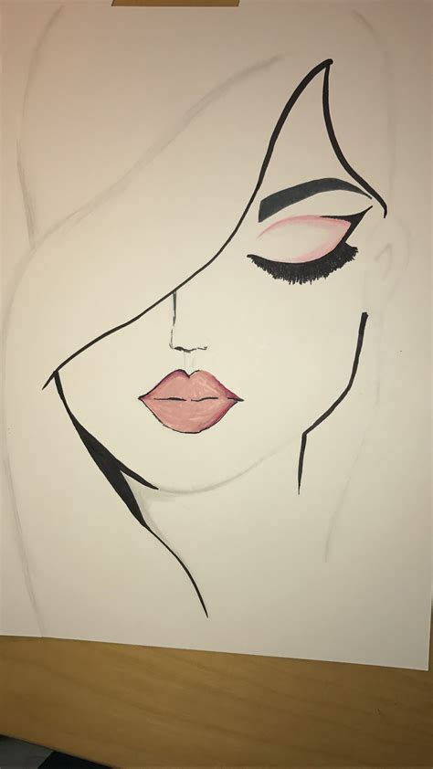 It Was Very Easy To Draw But The Lips Are Easy To Mess Up On Lippenciltutori Cool Art