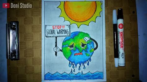 Begitulah caranya membuat poster go green yg simple!! Contoh Poster Global Warming Loliasian