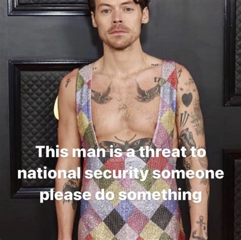 Harry Styles 2023 Grammys Outfit Meme Harry Styles Queerbaiting And Bad Outfits Know Your Meme
