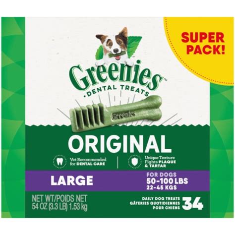 Greenies Original Large Dental Dog Treats Super Pack 34 Ct City Market