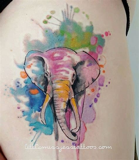 Watercolor Elephant Tattoo At Explore Collection