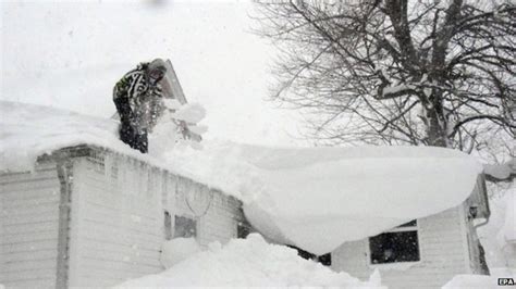 Us Snow Storms In Buffalo Ny Prompt Roof Collapse Fears Bbc News