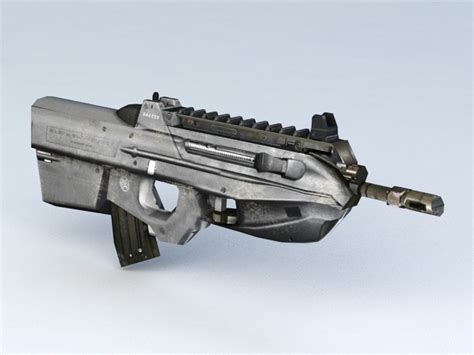 Fn F2000 Bullpup Assault Rifle 3d Model 3ds Max Files Free Download