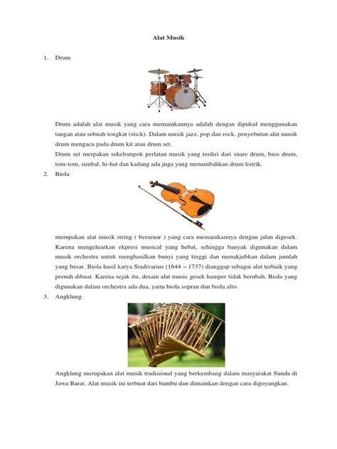 Adapun alat musik juga ada beberapa jenis yang dikelompokkan. Drum Adalah Alat Musik Yang Dimainkan Dengan Cara - Berbagai Alat