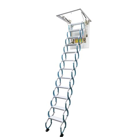 Blue Loft Wall Ladder Stairs Attic Pull Down Ceiling Ladder 12steps
