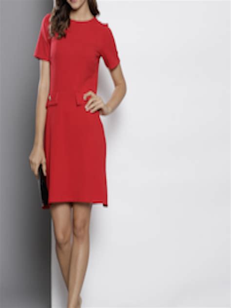 Buy Dorothy Perkins Women Red Solid A Line Dress Dresses For Women 7323656 Myntra