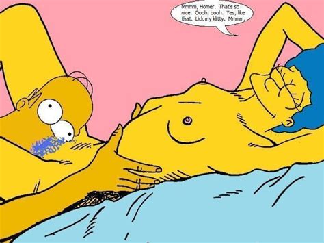 Rule 34 Blue Hair Breasts Color Cunnilingus Female Hair Homer Simpson