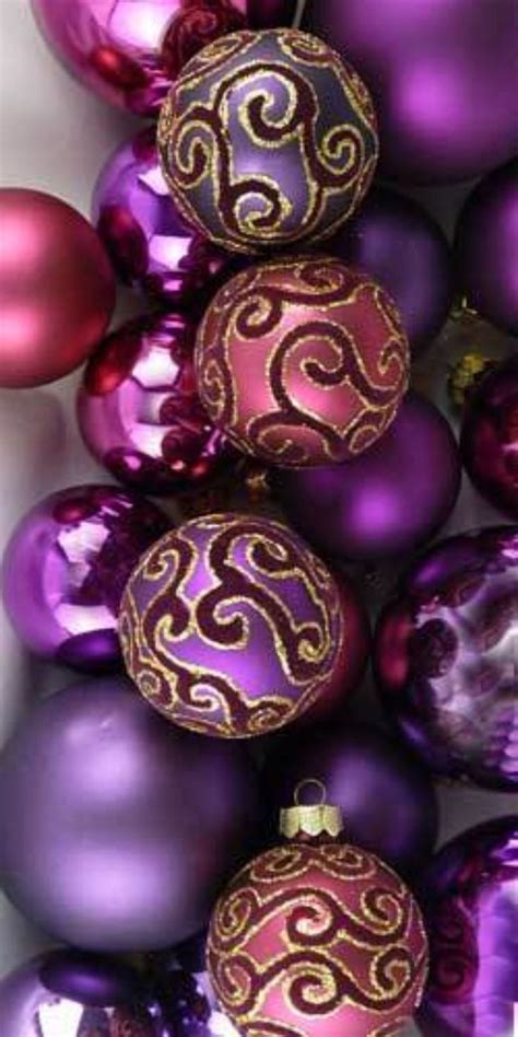 Purple Ornaments Christmas Magic Christmas Bulbs Christmas Colors