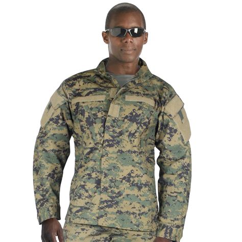 Acu Style Woodland Digital Camo Military Uniform Shirt Marpat