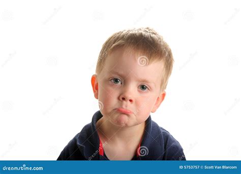 Cute Young Boy Pouting Stock Image Image Of Blonde Disappointment