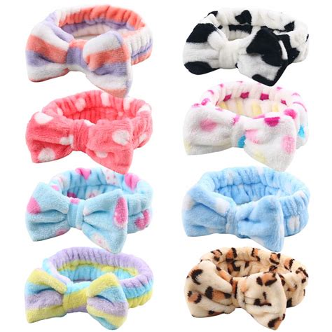 Amazon Com Otters Spa Headband Pack Spa Headband For Washing Face Bow Hair Band Fluffy
