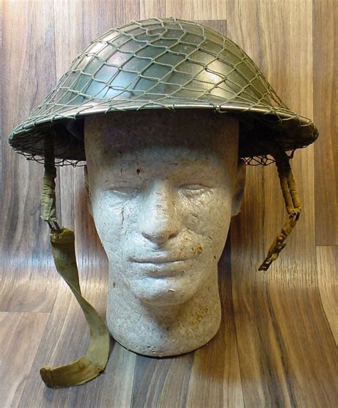 Wwii British Brodie Helmet With Camo Net 1943 Item 2800