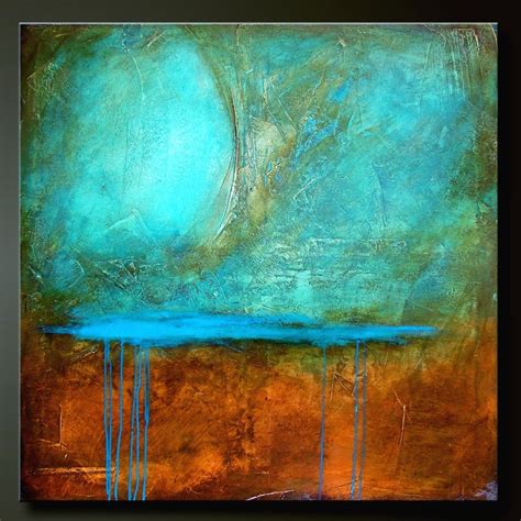 Bronzed Nickel 2 30 X 30 Abstract Acrylic Painting Huge Etsy