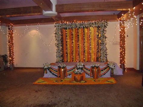 Stage Of A Gaye Holud Indian Decor Wedding Decorations Decor