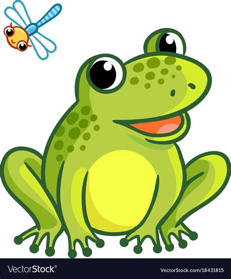 Frog Is Sitting On A White Background Royalty Free Vector