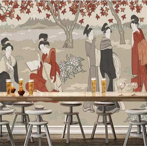 Custom Wallpaper Mural Vintage Japanese Style Wallcovering ...