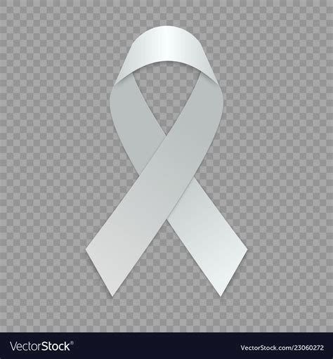 Blank White Ribbon Template For Awareness Symbol Vector Image