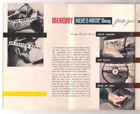 2 Mercury Automobile C1950 Salesroom Brochures From Milkweedantiques