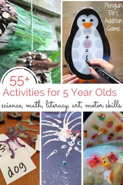 these 55 activities for 5 year olds include play based