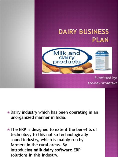 Dairy Business Plan Dairy Milk