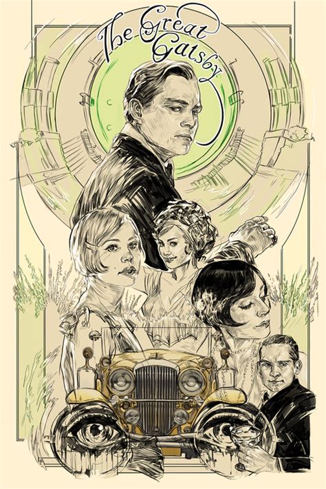 Home Décor Home And Living The Great Gatsby Hand Drawn Print Wall Art