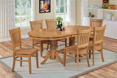 The best thing is that you only need to choose once instead of spending time searching separately for a matching table and chairs because these table sets got it all. 7 PC OVAL DINETTE KITCHEN DINING ROOM SET 42"x78" TABLE AND 6 WOOD SEAT CHAIRS | eBay
