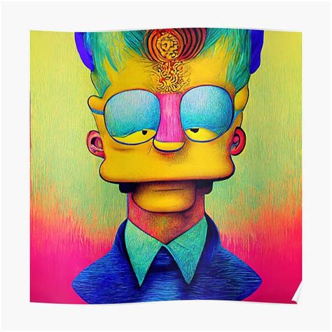 Multidimensional Bart The Thinker Melties Psychedelic Pop Culture