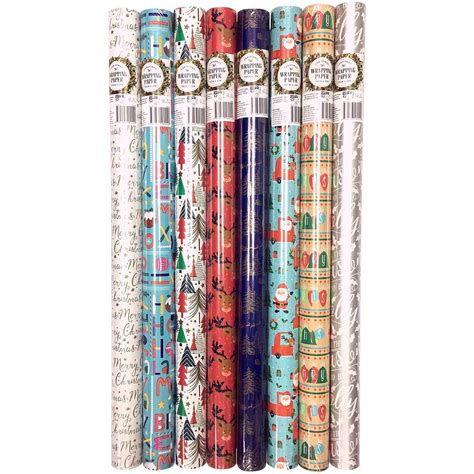 Christmas Wrapping Paper 12m Assorted Each Woolworths
