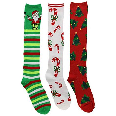 Happy Holidays Happy Holidays Womens Christmas Theme Knee High Socks