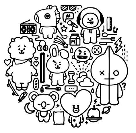 Bt21 For Free Coloring Page Download Print Or Color Online For Free