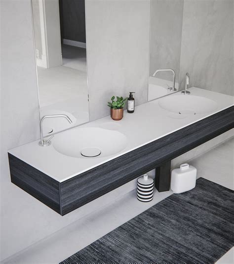 These ideas, videos and design tips can help you find the from artistic vessel sinks to simple countertop lavatories, browse options in bathroom sinks for your. EROSION dual built-in sink | Sink, Minimalist bathroom ...