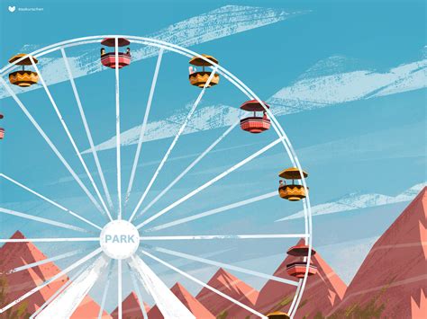 Summer Ferris Wheel By Sakurachen For Innn On Dribbble