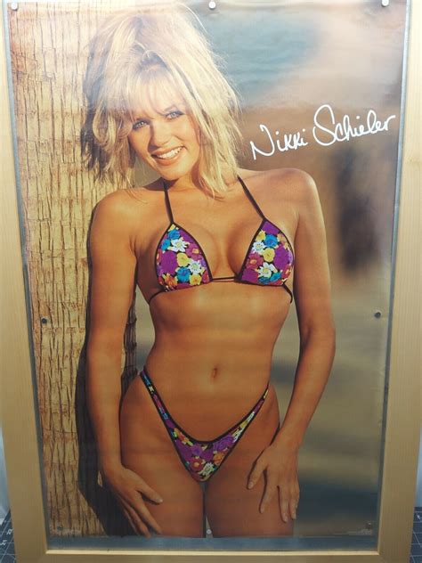Vtg Poster 1995 Nikki Schieler 23x 35 Pin Up Flower Bikini 1204 EBay