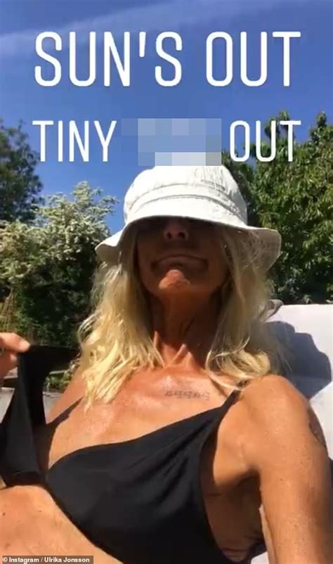 Ulrika Jonsson Strips Down To A Black Bikini As She Sunbathes Amid
