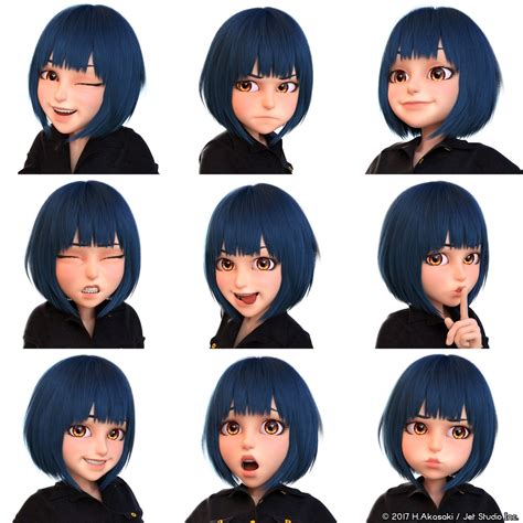 Artstation Facial Expression Hiroyuki Akasaki アニメのキャラクターデザイン アニメ