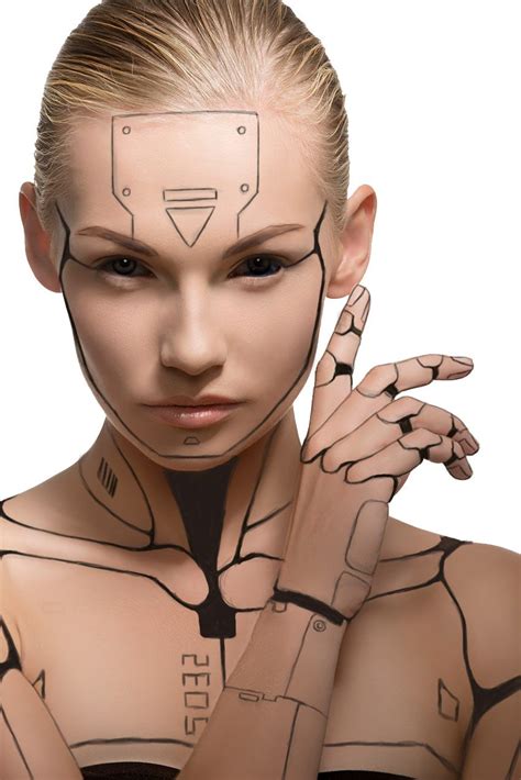 How To Create A Human Cyborg Photo Manipulation In Adobe Photoshop Cyberpunk Makeup Cyborg