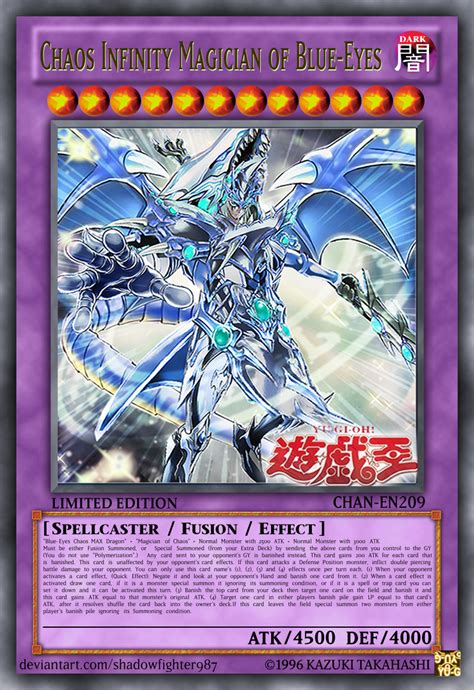 Chaos Infinity Magician Of Blue Eyes Custom Yugioh Card