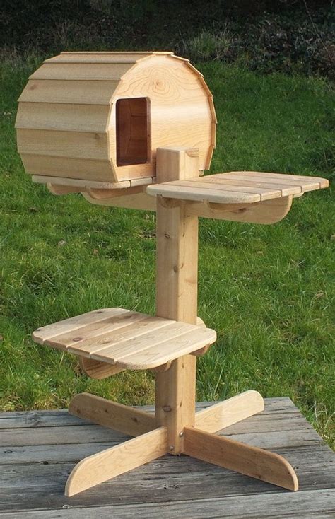 Indoor/Outdoor Cat Tree, rustic cedar post construction ...