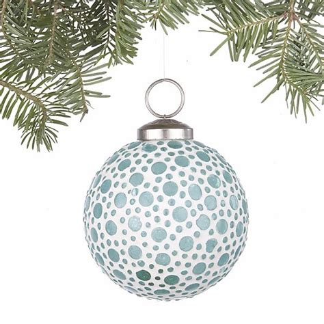 Bubble Aqua Ball Ornament In Christmas Ornaments Crate And Barrel