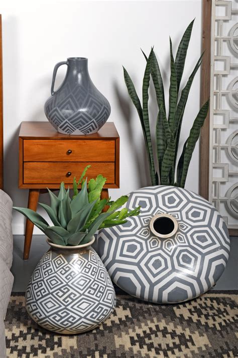 They would adorn their homes with skulls from animals they hunted, use animal fur or. Black + White + Grey Southwest Pottery | American Home # ...