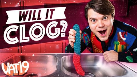 Will It Clog Kitchen Sink Vs Giant Gummy Worm Vat19 Youtube